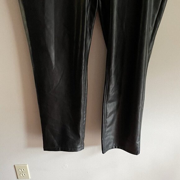 Abercrombie & Fitch 34/18L Vegan Leather Curve Love High Rise 90s Straight Pant - Picture 3 of 10